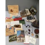Contents to small box various photographic souvenir booklets - River Dart, Versailles,