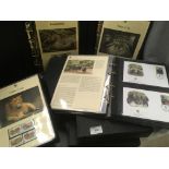 Six World Wildlife Fund files containing part of their conservation stamp collection including many