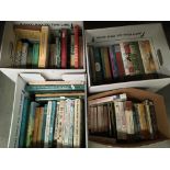 Contents to four boxes - books on flora and fauna, birds,