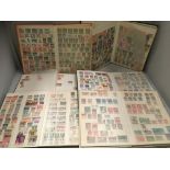 Six stamp albums and contents,