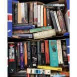 Contents to two boxes assorted crime and other novels Linda La Plante, Ian Rankin, Ngaio Marsh,