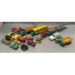Contents to tray - a small quantity of play worn diecast mainly model vehicles (approximately 18)