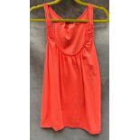 A Velvet ladies dress, salmon, size M,