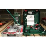 A Bosch PSB500RE 500w hammer drill 240v in carry case,