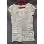 A White Company ladies linen tunic, white, size 14,