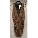 A Vero Moda ladies dress, brown and black, size 8,