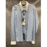 A Remus Uomo men's shirt, blue with white, size 50,