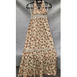 A Vero Moda ladies halter neck ankle dress, brown pattern, size M,