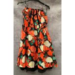 A Vero Moda ladies short tube dress, orange floral, size 10,