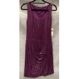 A Velvet ladies dress, purple, size M,