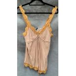 A Poleci ladies top, brown/gold, size L,