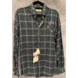 A B>More men's shirt, blue check,