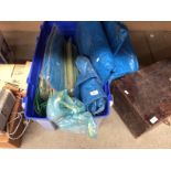 Contents to blue plastic box,