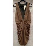 A Vero Moda ladies dress, brown and black, size 10,