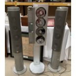 A Ministry of Sound MOST 5072 M Series Quad Disc CD System together with two column speakers and