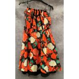 A Vero Moda ladies short tube dress, orange floral, size 12,