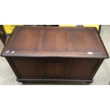 An oak blanket box, 96cm x 48cm x 60cm high,