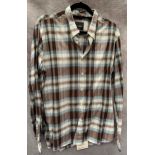 A B>More men's shirt, blue and brown,