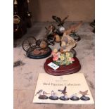 A collection of Royal Mint Classics bird figurines collection (seven,