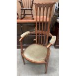 An Arts & Crafts style parlour chair