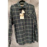 A B>More men's shirt, blue check,