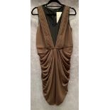 A Vero Moda ladies dress, brown and black, size 8,
