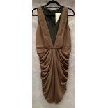 A Vero Moda ladies dress, brown and black, size 10,