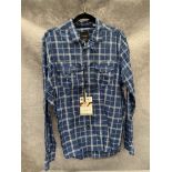 A B>More men's shirt, blue and white,