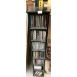 CD rack and a quantity of CDs