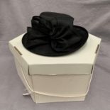 A Nigel Rayment for Sacs Hatmosphere collection lady's black race-going hat in box