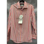 A Delsiena men's shirt, pink and blue stripe, size 16/41,