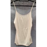 An Oxmo ladies top, black and beige pattern, size M,