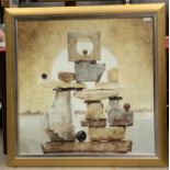 A large framed print, Stone Legends,