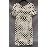 A Jesire ladies silk dress, white and black,