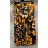 A Vero Moda ladies mini tube dress, brown flowered, size M,