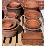 Contents to pallet, a good selection of terracotta planters,