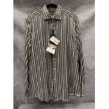 A Xasus men's shirt, grey stripe, size 16½/42,