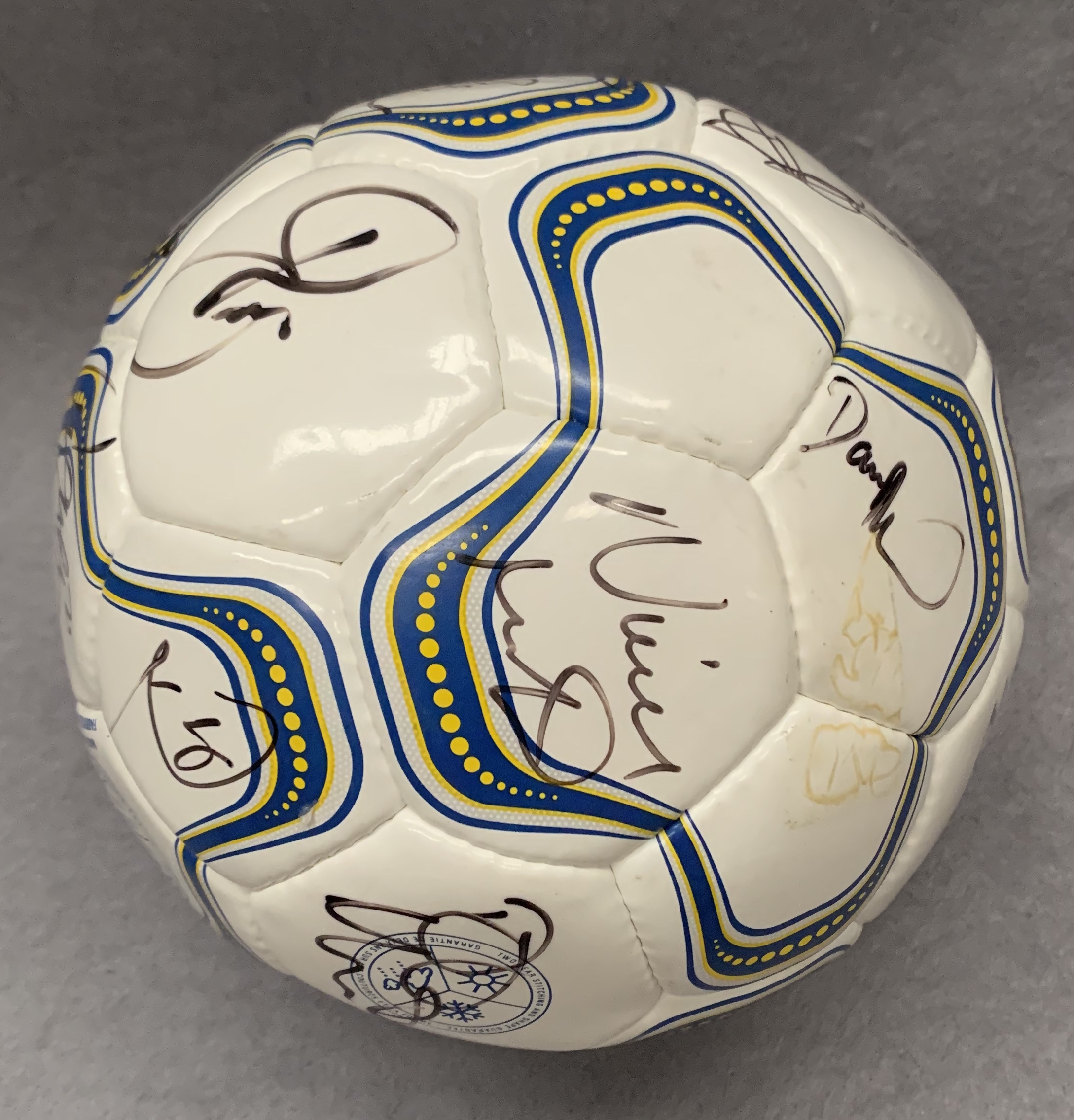 Leeds United Interest: A signed football, signatures include Lucas Radebe and others, - Image 3 of 4