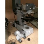 Reichert Fluorvar microscope with attachments/lens (Plug cut off,