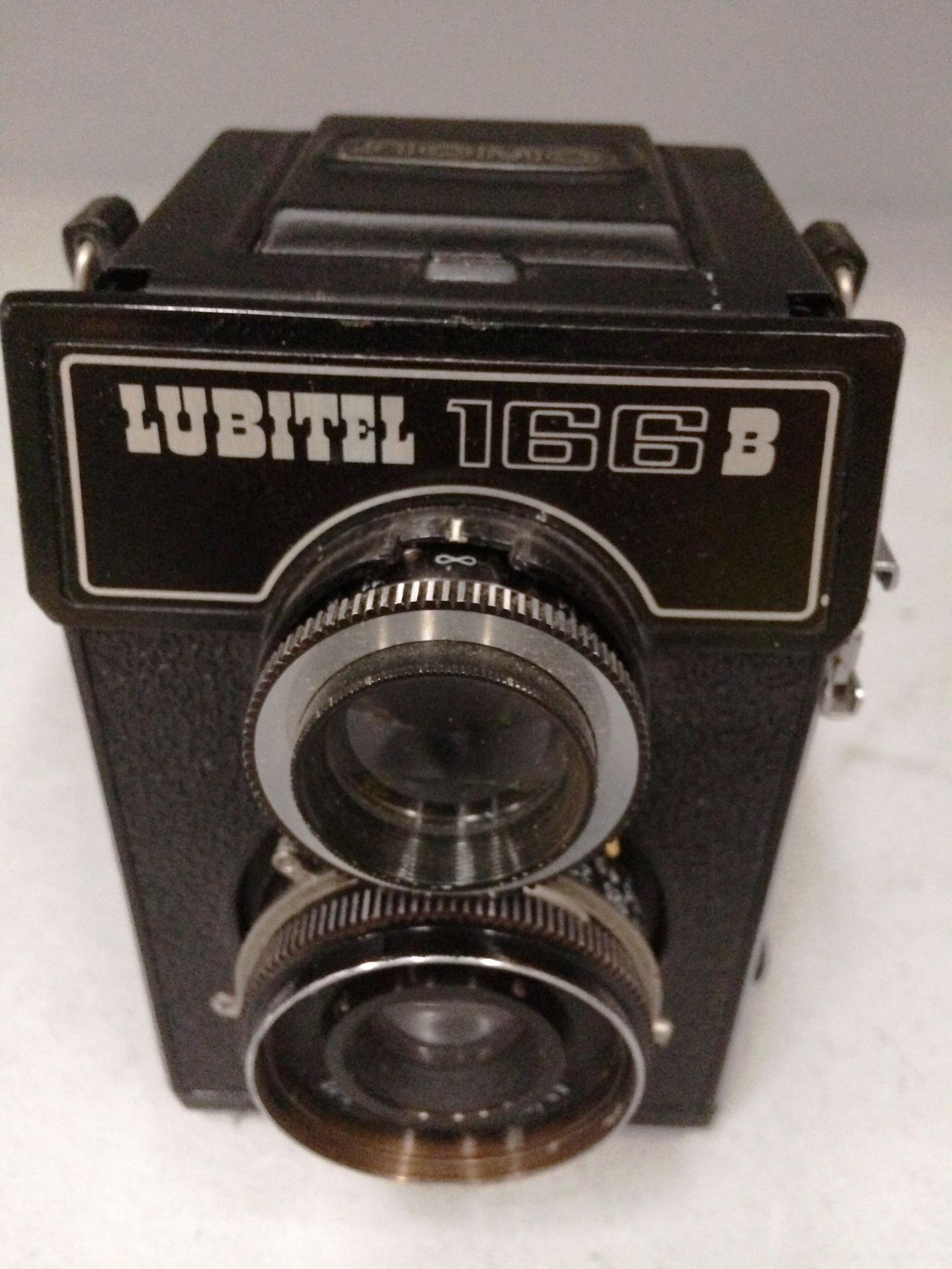 Lubitel 166 B camera with a Nomo T-22 4.5/7.