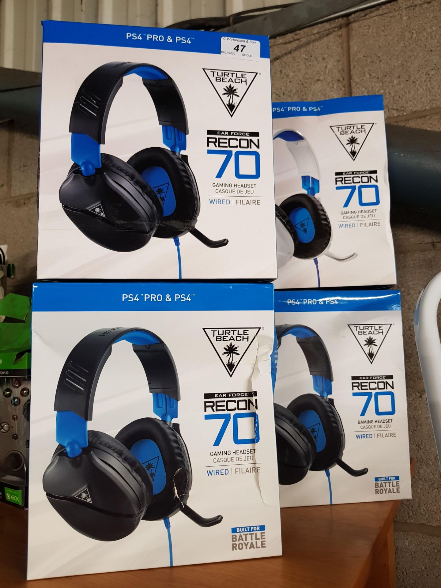 4 X PS4 TURTLE BEACH RECON 70 GAMING HEA