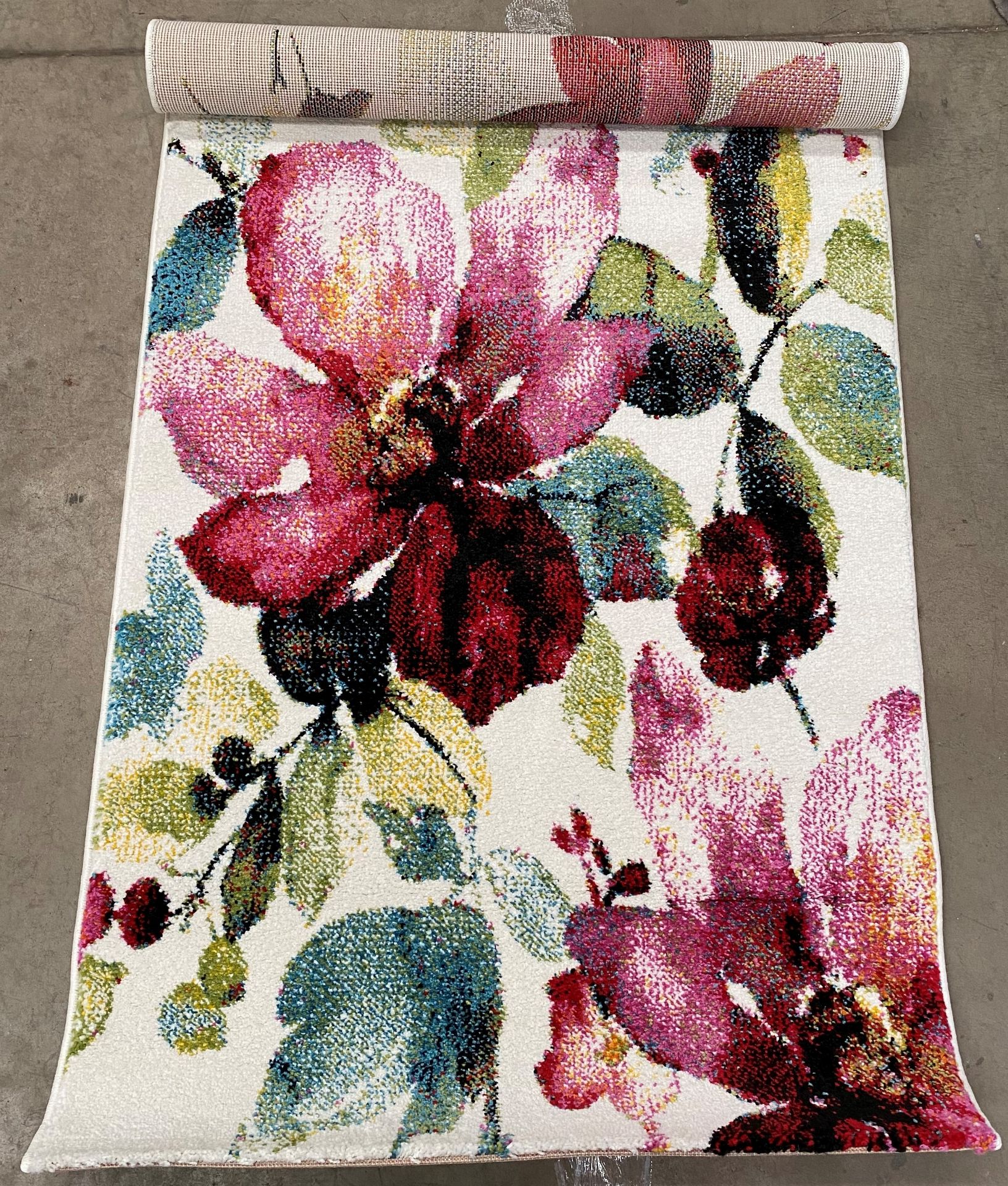 A Paco Home Canvas SV Adebayo floral rug 80cm x 150cm RRP £36. - Image 3 of 4