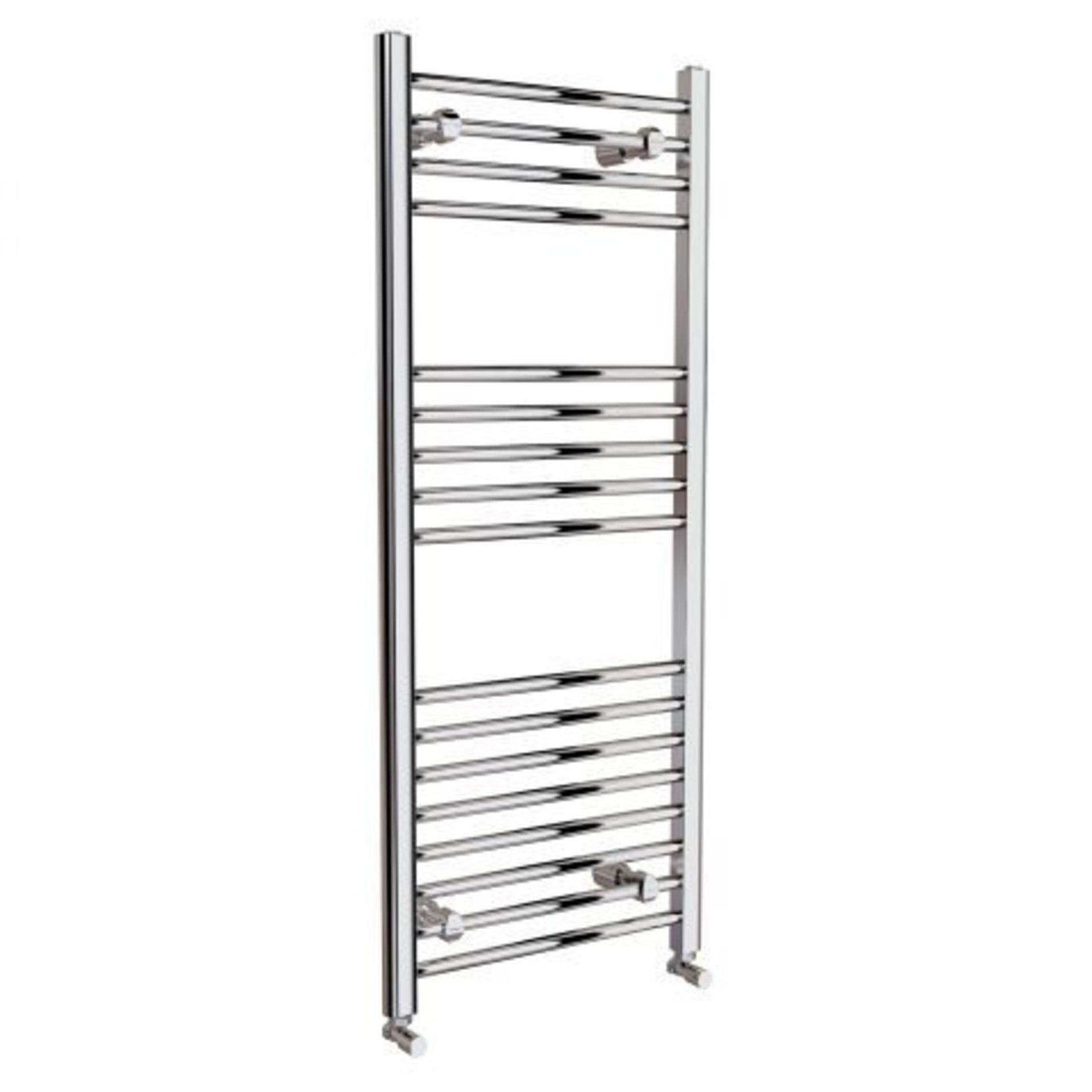BRAND NEW BOXED 1200x450mm - 20mm Tubes - Chrome Heated Straight Rail Ladder Towel Radiator - - Image 2 of 2