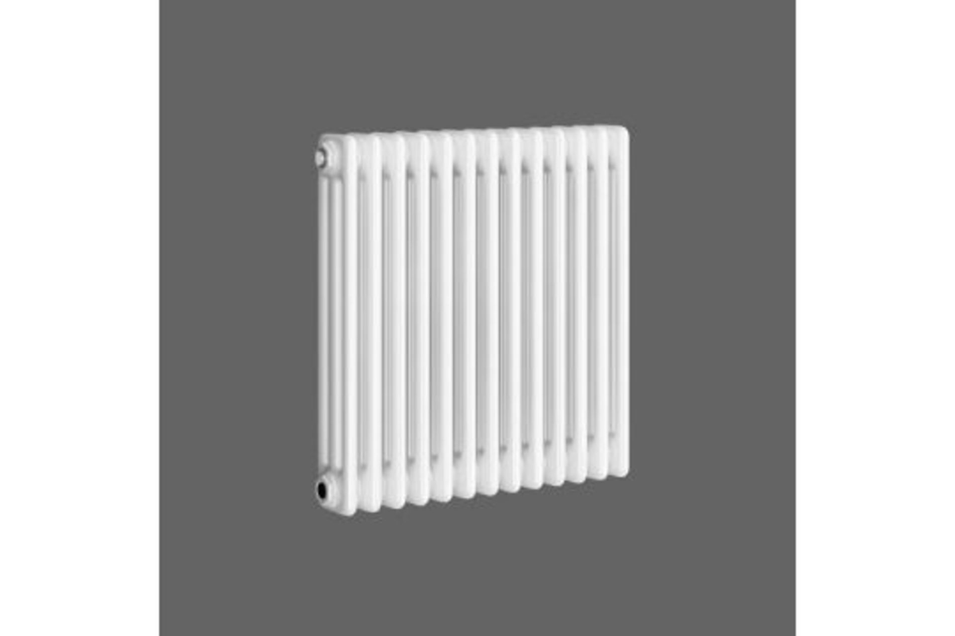BRAND NEW BOXED 600x600mm White Triple Panel Horizontal Colosseum Traditional Radiator. RRP £399.99. - Image 2 of 2