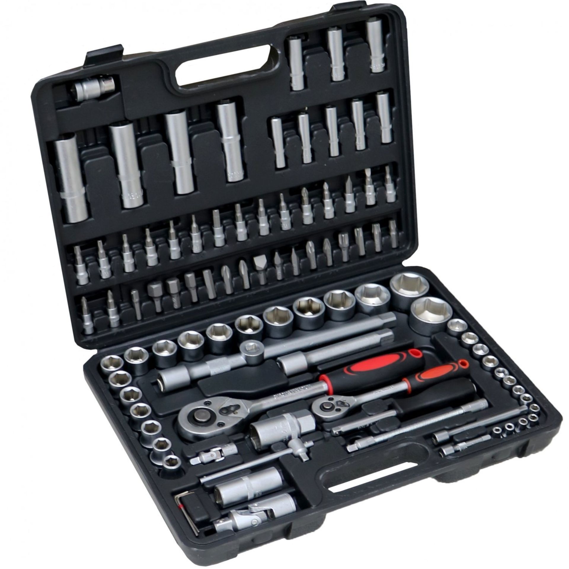 (E33)94pc 1/4" & 1/2" Socket Ratchet Scr