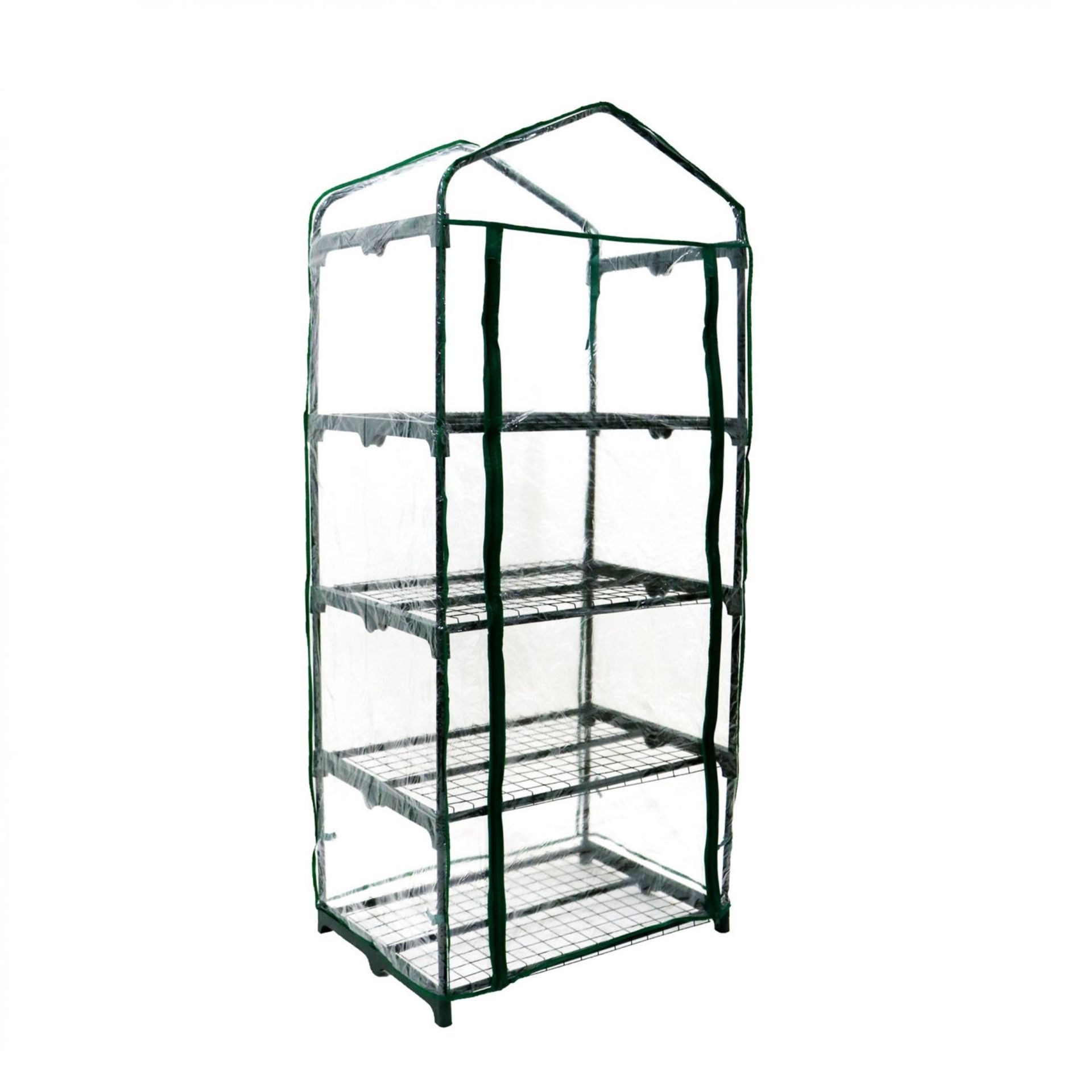 (E34) 4-Tier Mini Growhouse Garden Green