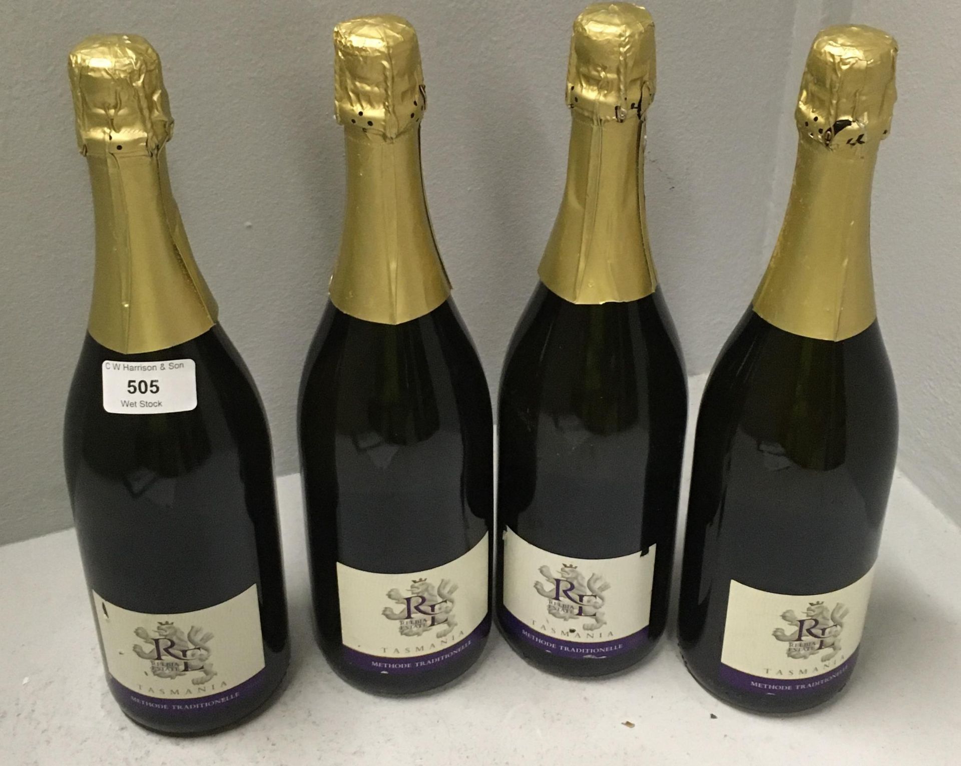 4 x 750ml bottles of Relbia Estate Tasmanian sparkling wine