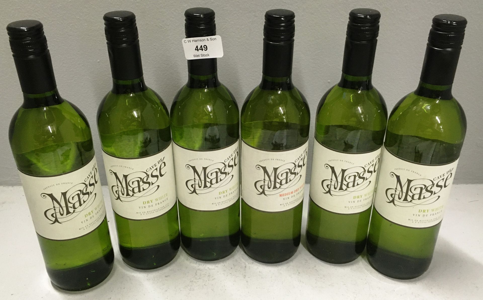 6 x 75cl bottles of Cave De Masse white wine