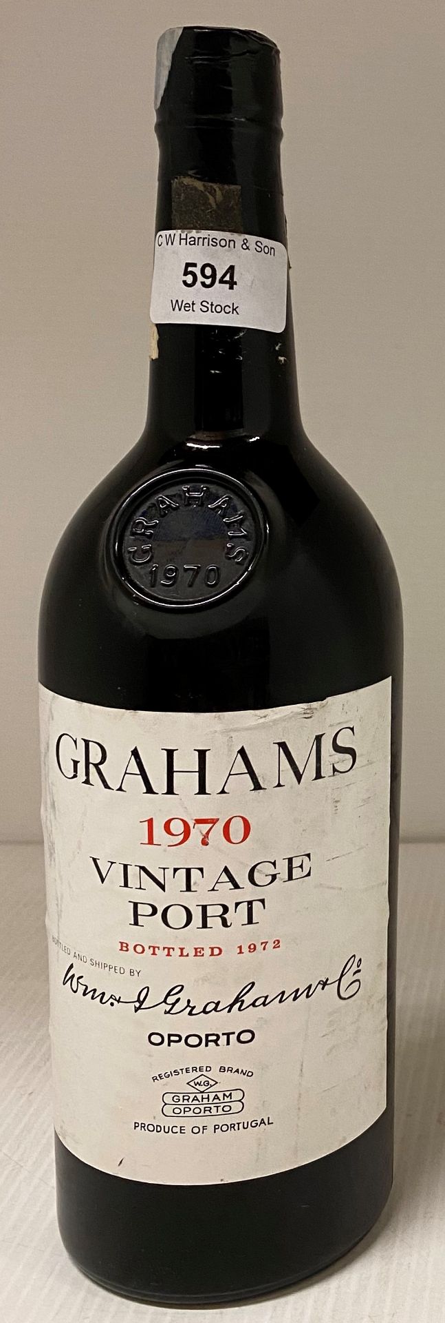 Grahams Vintage Port, 1970, bottled 1972, 70cl,