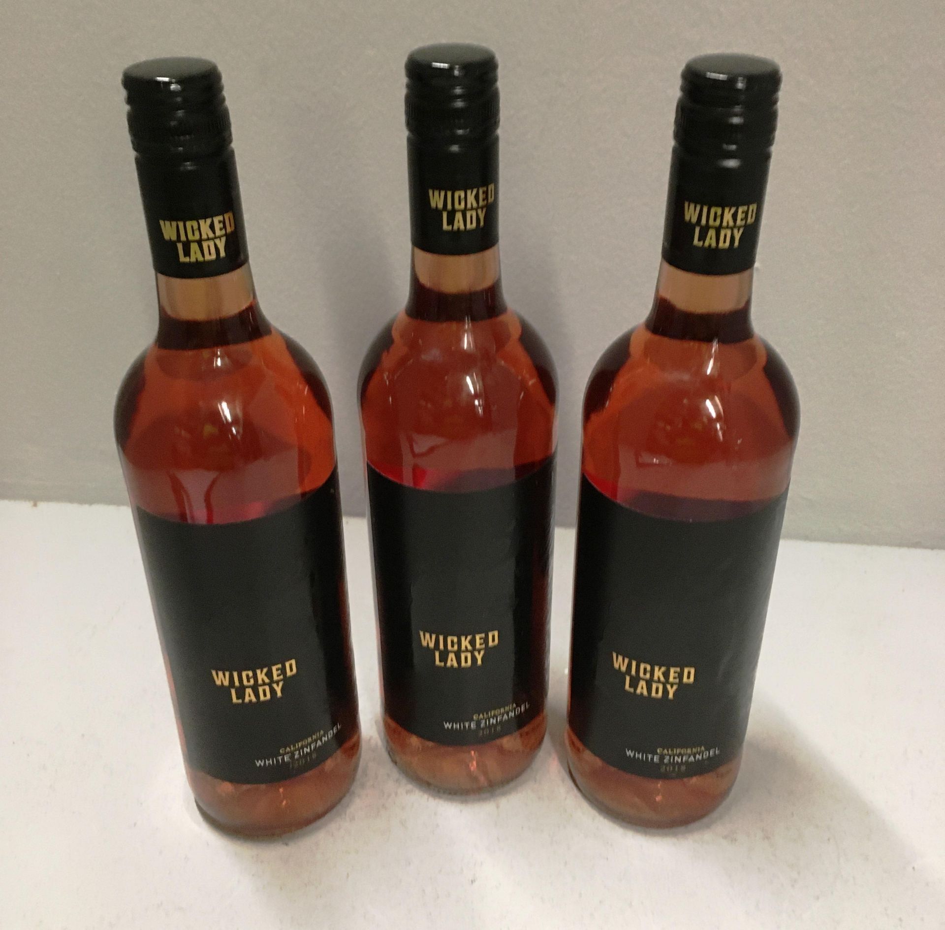 6 x 750ml bottles of Wicked Lady Californian White Zinfandel 2018 rose wine